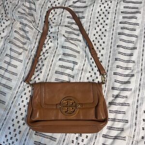 Tory Burch Brown Leather Crossbody Shoulder Bag